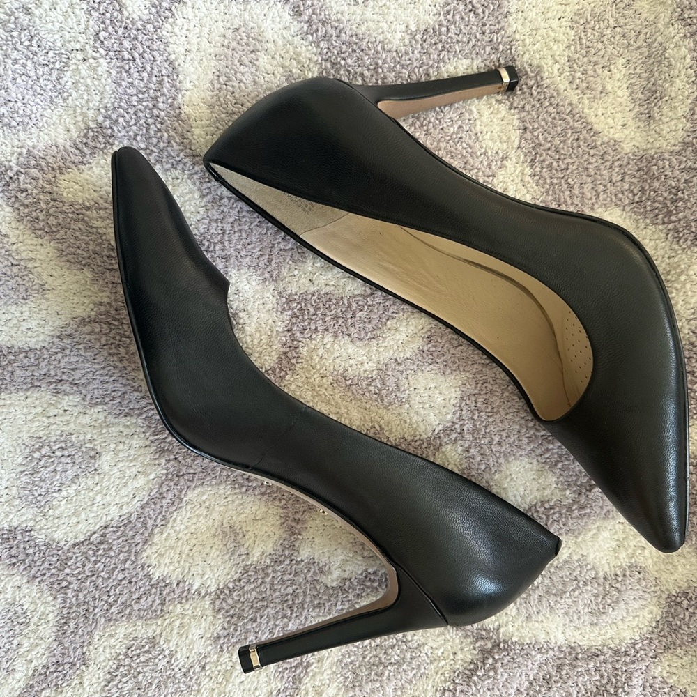 Chic Black Leather Heels